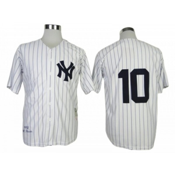 New York Yankees #10 Phil Rizzuto White 1952 Throwback Jersey