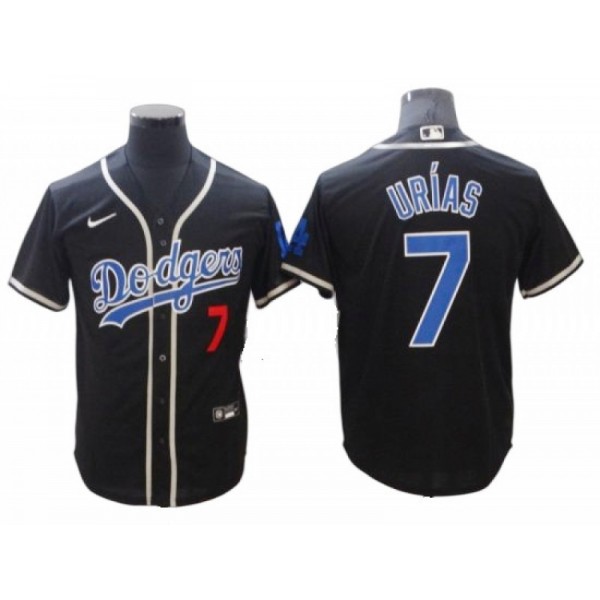 Los Angeles Dodgers #7 Julio Urias Black Fashion Cool Base Jersey