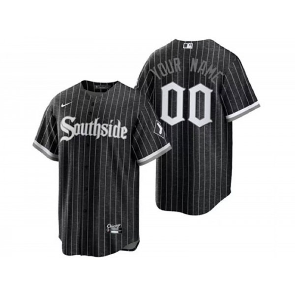 Chicago White Sox #00 Black City Connect Cool Base Custom  Jersey