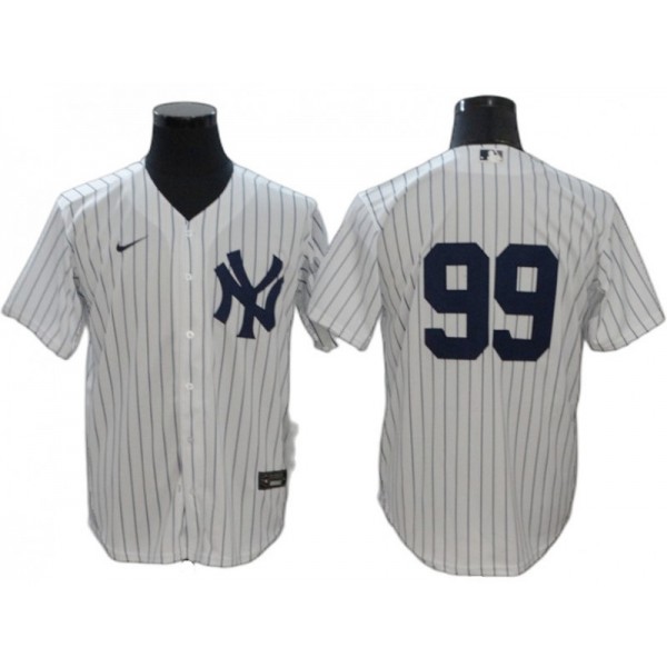 New York Yankees #99 Aaron Judge White Home Cool Base Jersey