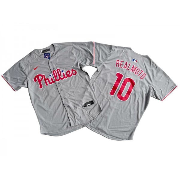 Philadelphia Phillies #10 J.T. Realmuto Gray Limited Jersey