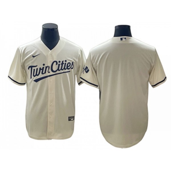 Minnesota Twins Blank Cream Alternate Cool Base Jersey