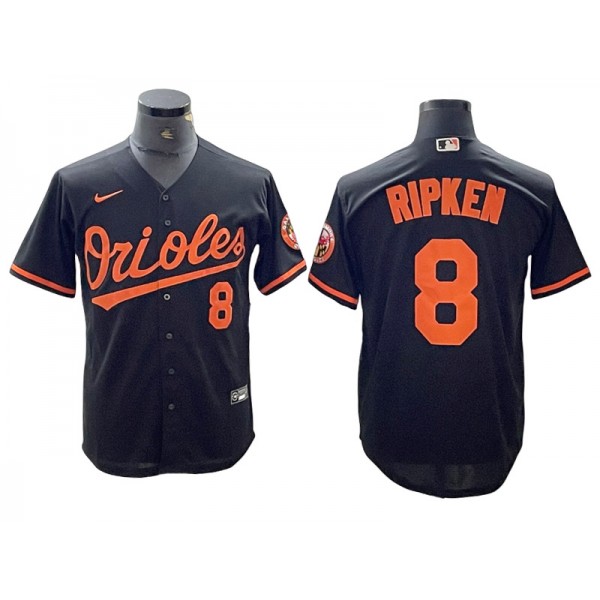 Baltimore Orioles #8 Cal Ripken Black Limited Jersey