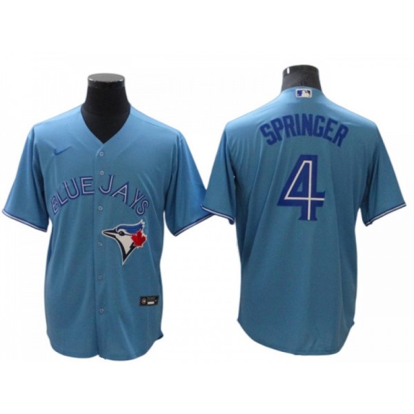 Toronto Blue Jays #4 George Springer Light Blue Cool Base Alternate Jersey