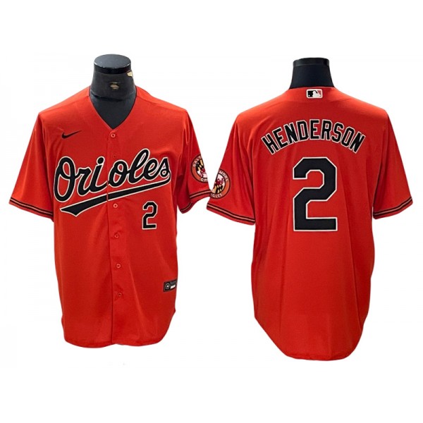 Baltimore Orioles #2 Gunnar Henderson Orange Limited Jersey