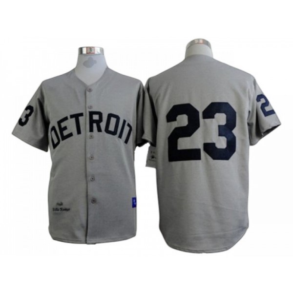 Detroit Tigers #23 Kirk Gibson Gray 1968 Throwback Jersey