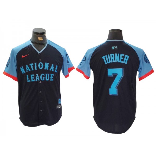 National League #7 Trea Turner Navy 2024 MLB All-Star Game Limited Jersey