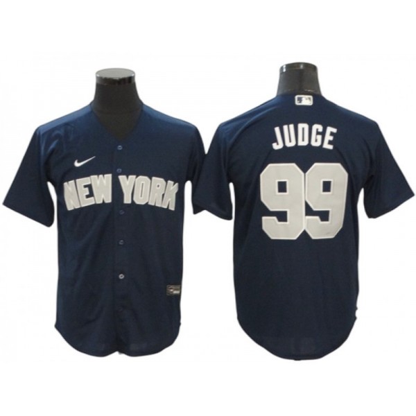 New York Yankees #99 Aaron Judge Navy Alternate Cool Base Player Name Jersey