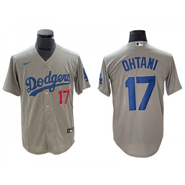 Los Angeles Dodgers #17 Shohei Ohtani Gray Alternate Limited Jersey