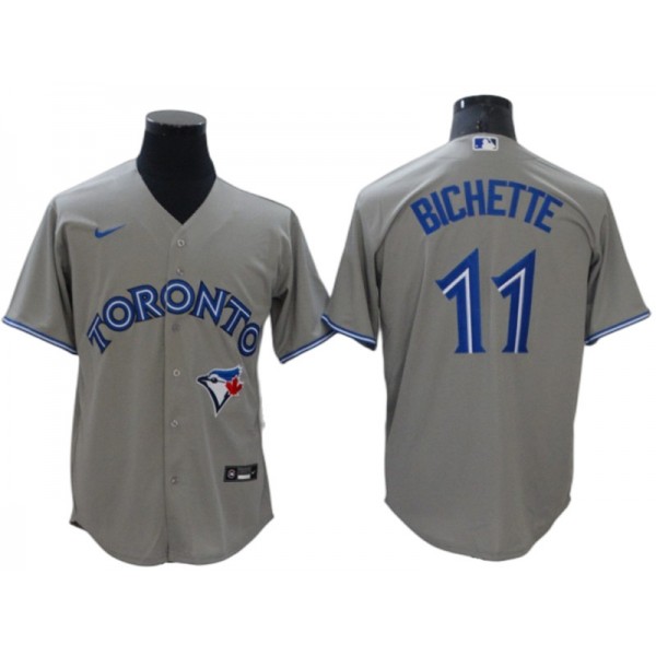 Toronto Blue Jays #11 Bo Bichette Gray Cool Base Jersey