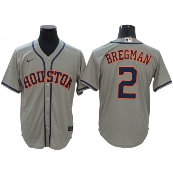 Houston Astros #2 Alex Bregman Gray Road Cool Base Jersey