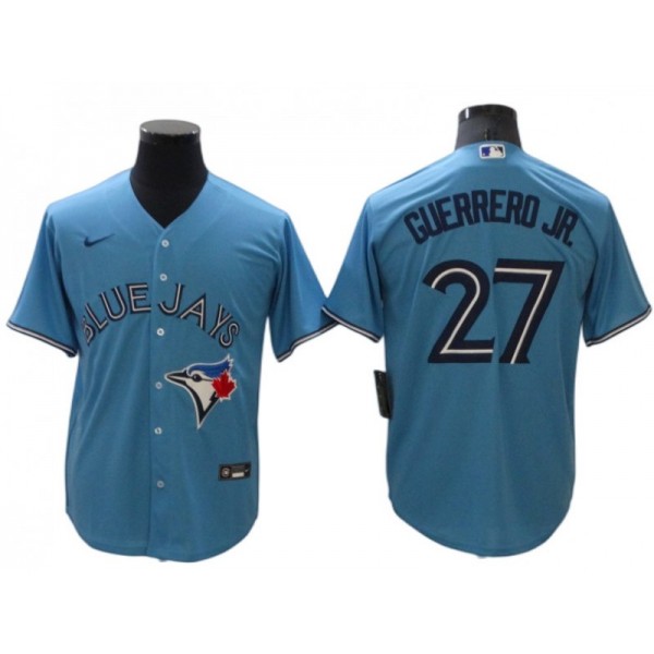 Toronto Blue Jays #27 Vladimir Guerrero Jr. Light Blue Alternate  Cool Base Jersey