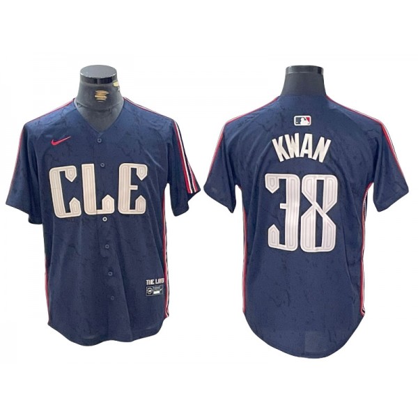 Cleveland Guardians #38 Steven Kwan Navy 2024 City Connect Limited Jersey