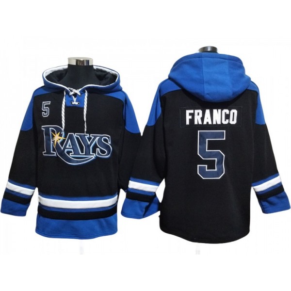 Tampa Bay Rays #5 Wander Franco Black Pullover Hoodie