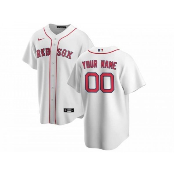 Boston Red Sox #00 White Cool Base Custom Jersey