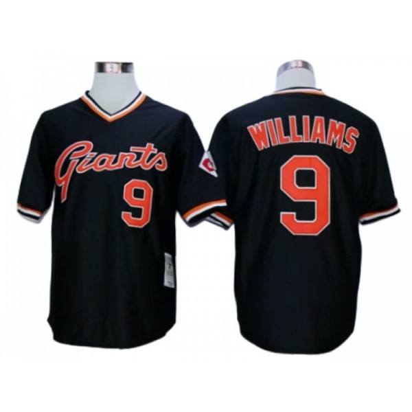 San Francisco Giants #9 Matt Williams Black Throwback Jersey