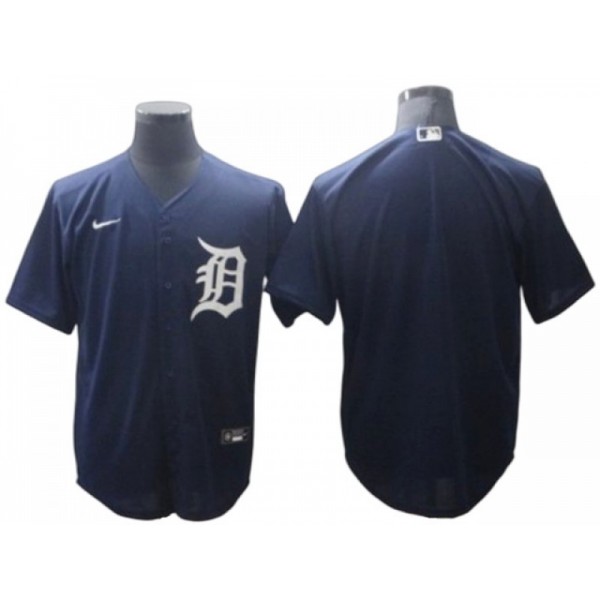 Detroit Tigers Blank Navy Alternate Cool Base Jersey