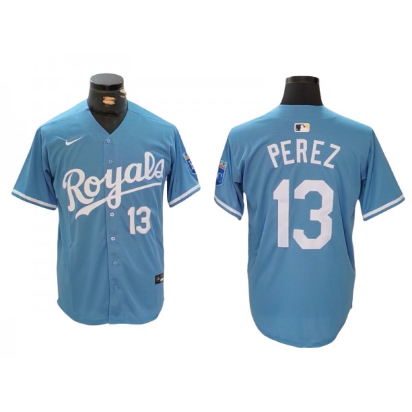 Kansas City Royals #13 Salvador Perez Blue Limited Jersey