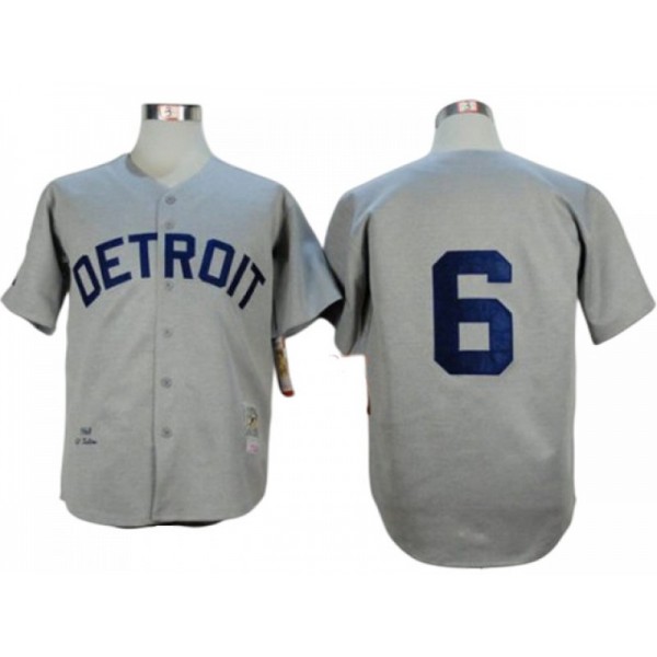 Detroit Tigers #6 Al Kaline Gray 1968 Throwback Jersey