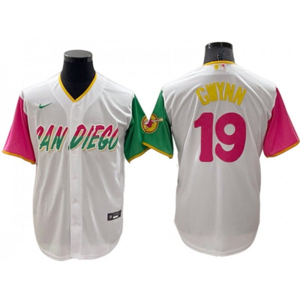 San Diego Padres #19 Tony Gwynn White City Connect Cool Base Jersey