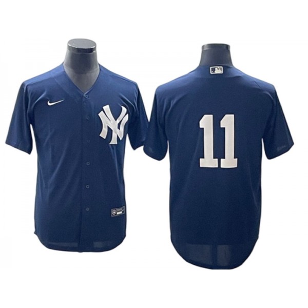 New York Yankees #11 Anthony Volpe Navy Cool Base Jersey