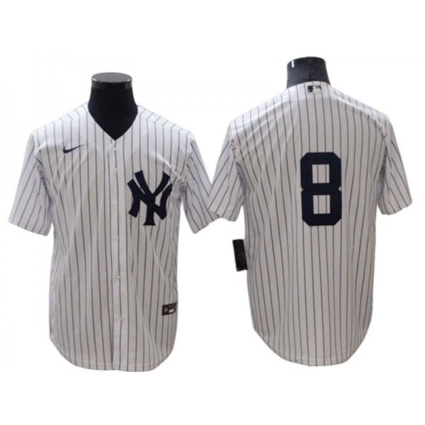 New York Yankees #8 Yogi Berra White Home Cool Base Jersey