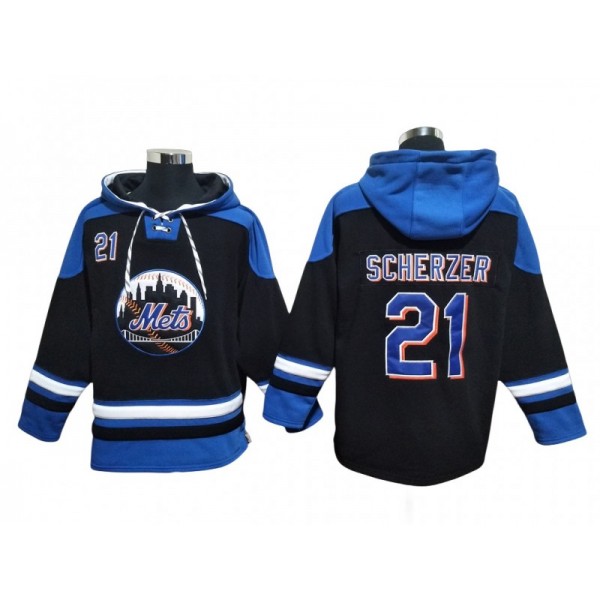 New York Mets #39 Edwin Díaz Black Pullover Hoodie Jersey