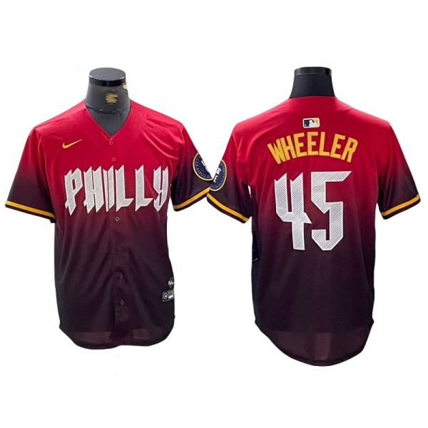 Philadelphia Phillies #45 Zack Wheeler Red 2024 City Connect Limited Jersey