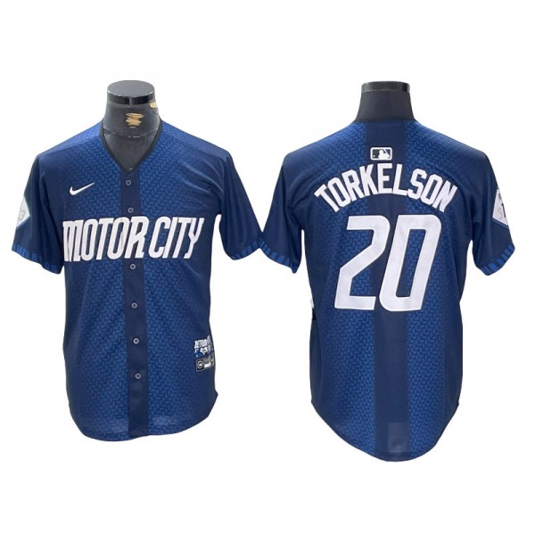 Detroit Tigers #20 Spencer Torkelson Navy 2024 City Connect Limited Jersey