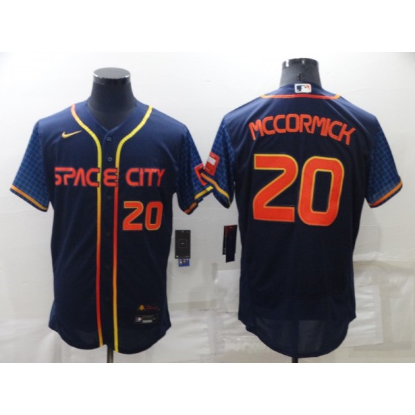 Houston Astros #20 Chas McCormick Navy 2022 City Connect Flex Base Jersey