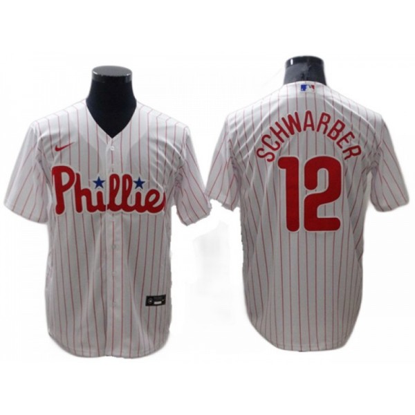 Philadelphia Phillies #12 Kyle Schwarber White Cool Base Jersey