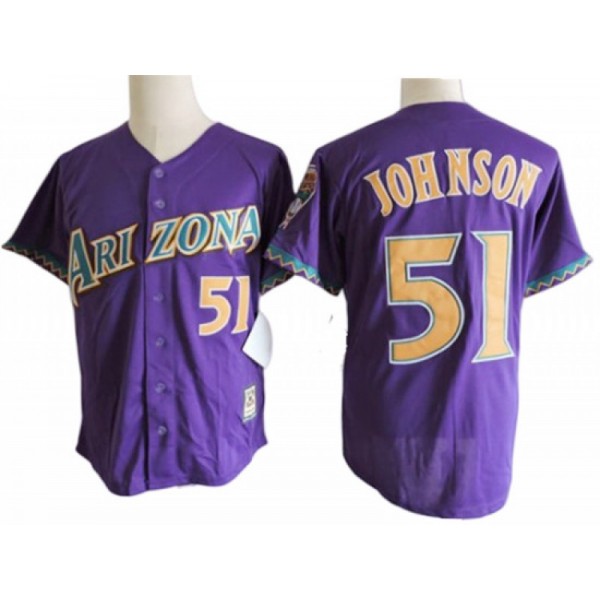 Arizona Diamondbacks #51 Randy Johnson Purple Cooperstown Collection Jersey