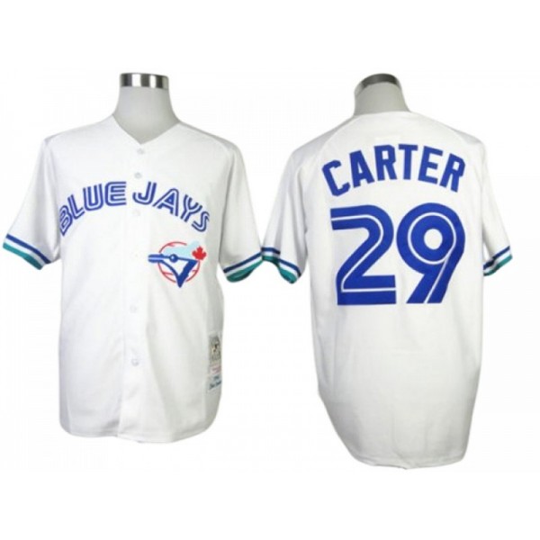 Toronto Blue Jays #29 Joe Carter White Throwback Jersey