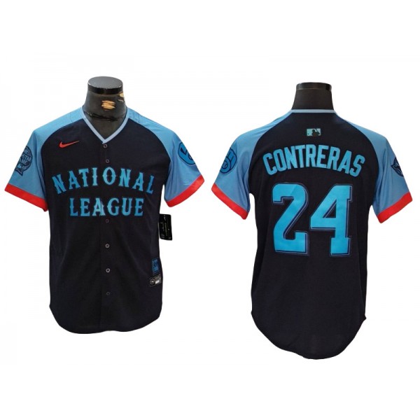 National League #24 William Contreras Navy 2024 MLB All-Star Game Limited Jersey