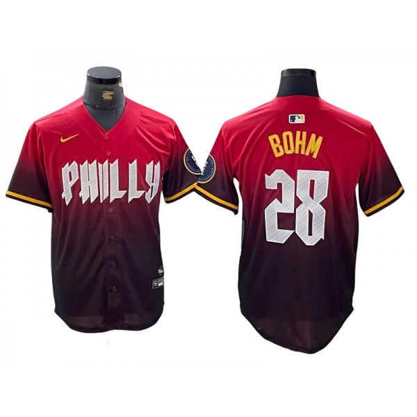 Philadelphia Phillies #28 Alec Bohm Red 2024 City Connect Limited Jersey