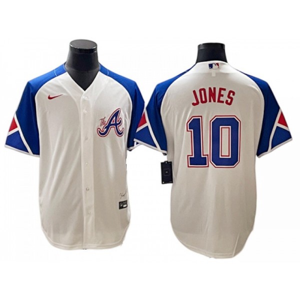 Atlanta Braves #10 Chipper Jones White 2023 City Connect Jersey