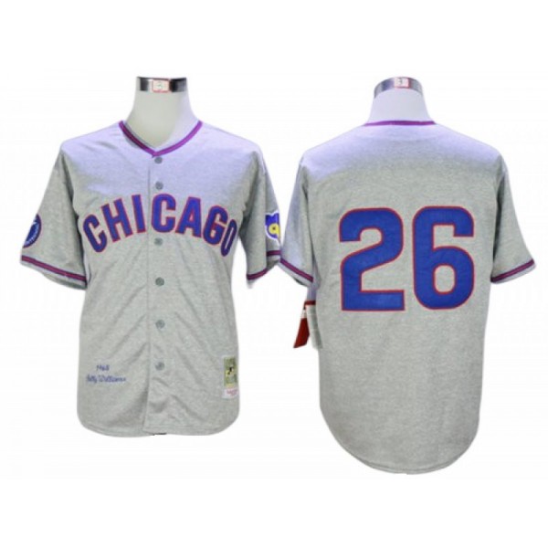 Chicago Cubs #26 Billy Williams Gray 1968 Throwback Jersey