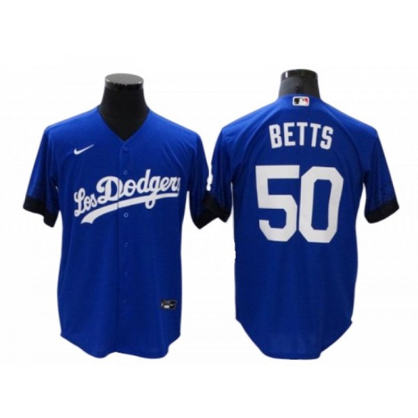 Los Angeles Dodgers #50 Mookie Betts Royal City Connect Cool Base Jersey