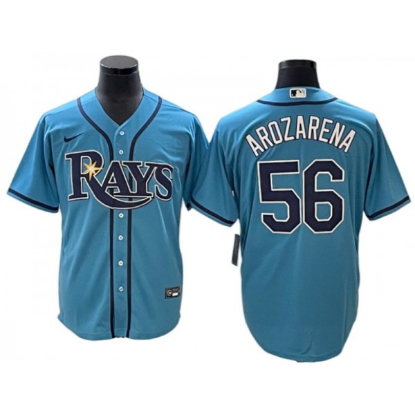 Tampa Bay Rays #56 Randy Arozarena Light Blue Cool Base Jersey