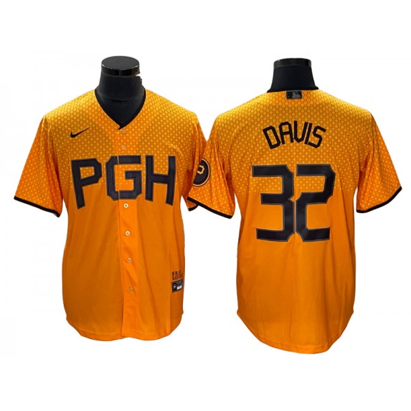 Pittsburgh Pirates #32 Henry Davis Gold City Connect Jersey