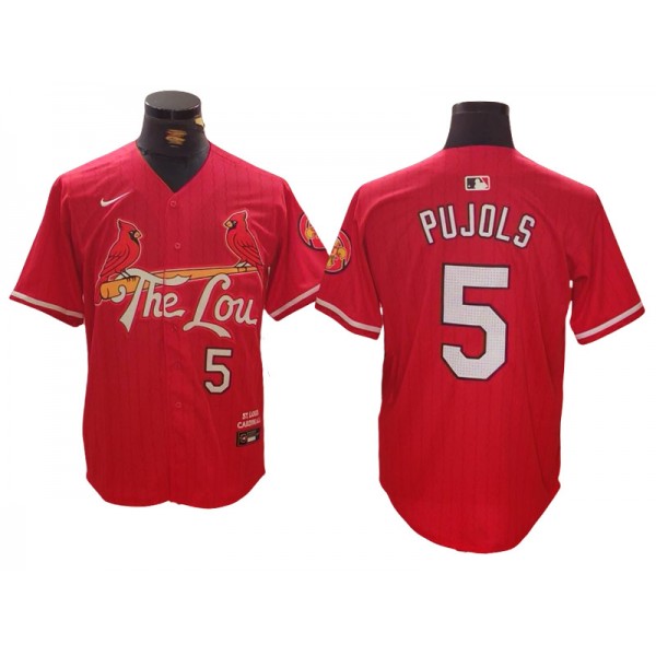 St. Louis Cardinals #5 Albert Pujols Red 2024 City Connect Limited Jersey