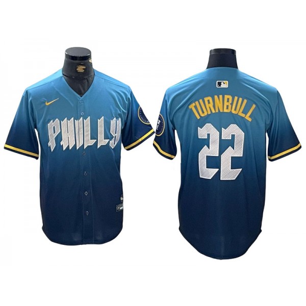 Philadelphia Phillies #22 Spencer Turnbull Blue 2024 City Connect Limited Jersey