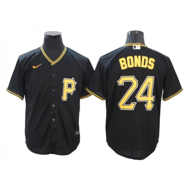 Pittsburgh Pirates #24 Barry Bonds Black Alternate Cool Base Jersey