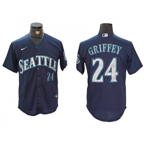 Seattle Mariners #24 Ken Griffey Jr. Navy Limited Jersey