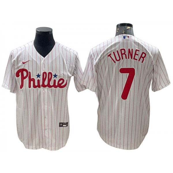 Philadelphia Phillies #7 Trea Turner White Home Cool Base Jersey