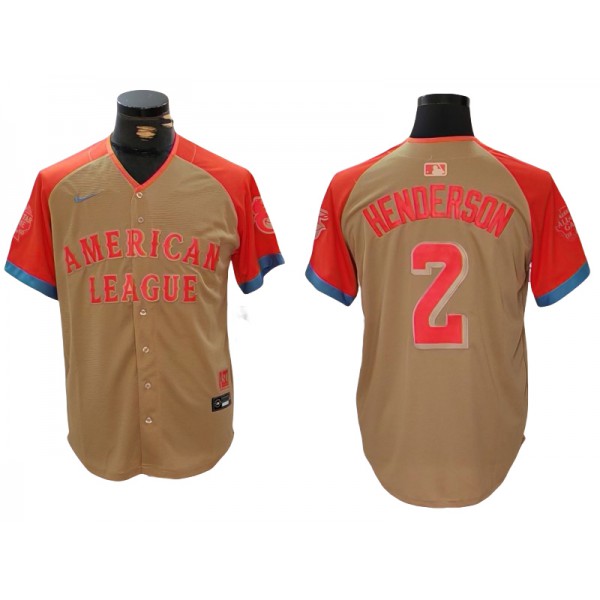 American League #2 Gunnar Henderson Cream 2024 MLB All-Star Game Limited Jersey