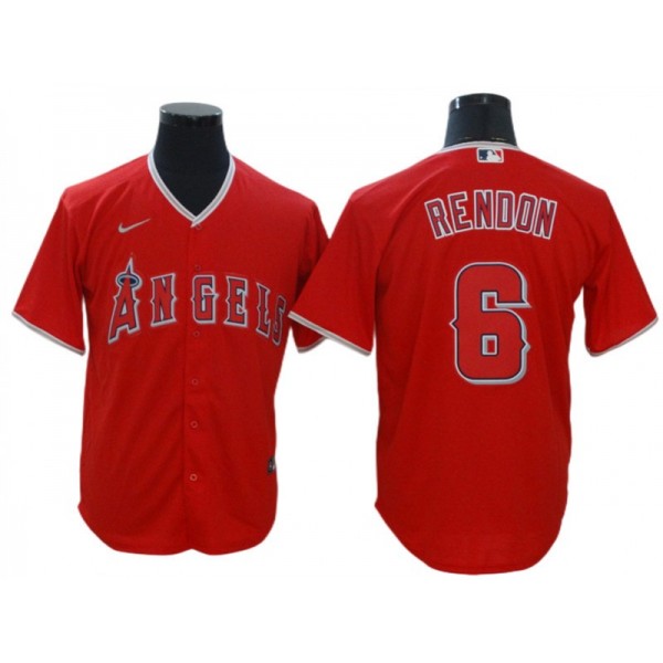 Los Angeles Angels #6 Anthony Rendon Red Alternate Cool Base Jersey