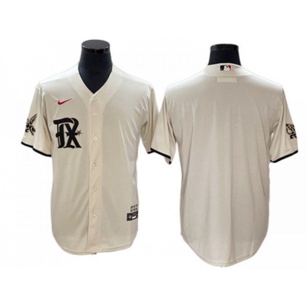 Texas Rangers Blank Cream 2023 City Connect Jersey