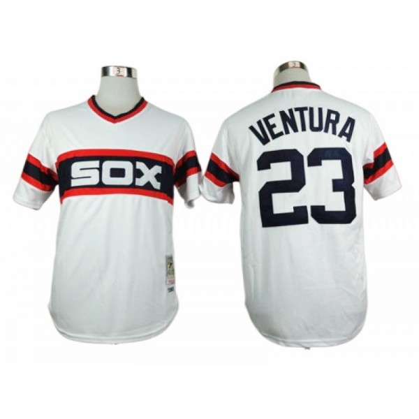 Chicago White Sox #23 Robin Ventura White 1983 Throwback Jersey