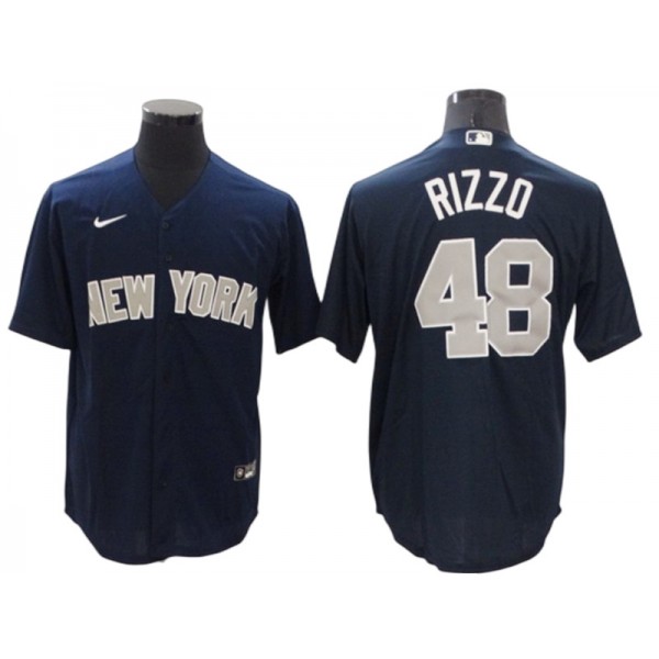 New York Yankees #48 Anthony Rizzo Navy Alternate Cool Base Jersey